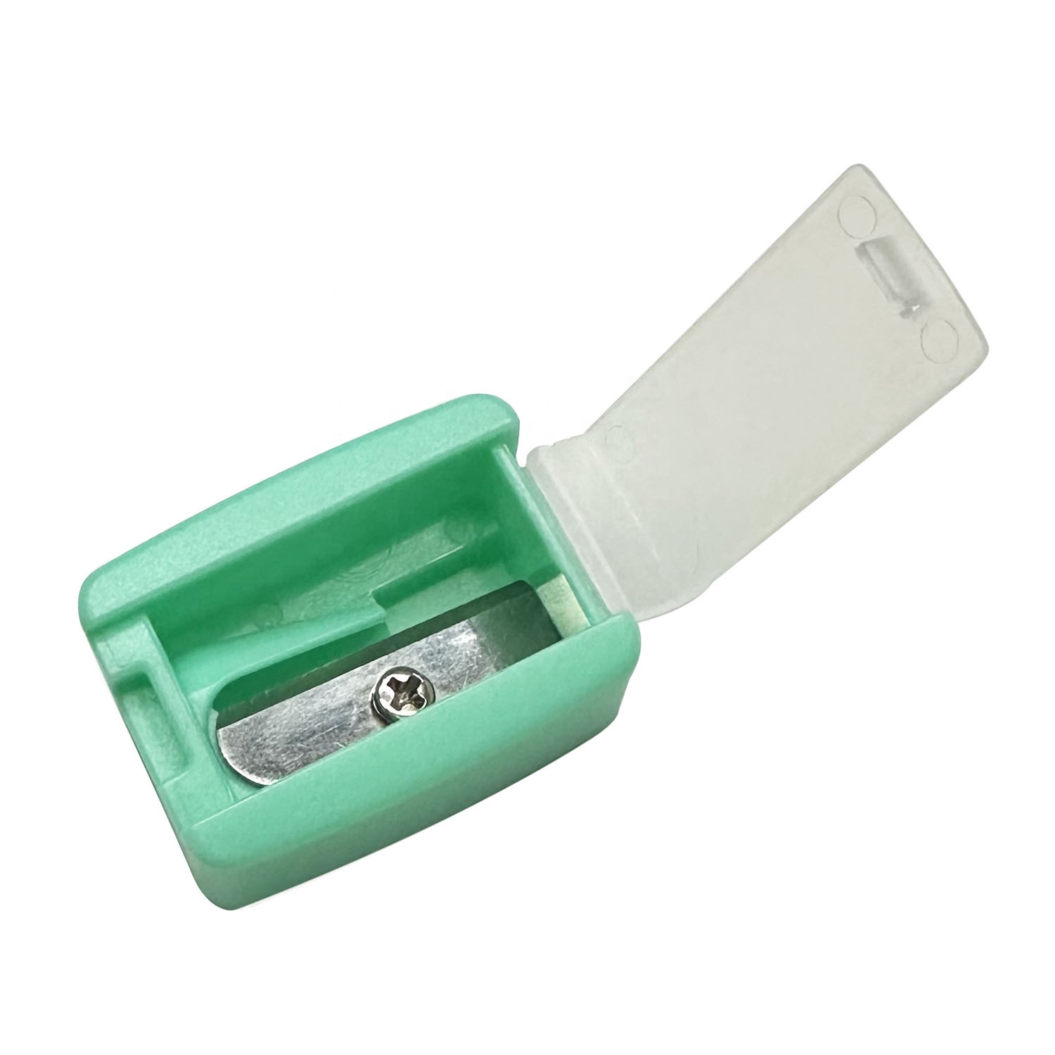 Office Desktop Stationery School Plastic Mini Small Square Pencil Sharpener for Kids 8 mm Single Hole Cheap Pencil Sharpeners